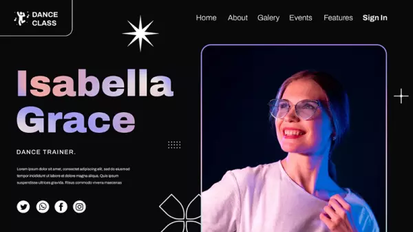 Development of business card websites